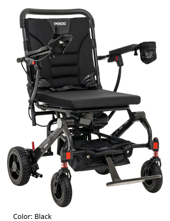 Black Pride Jazzy Carbon folding power chair