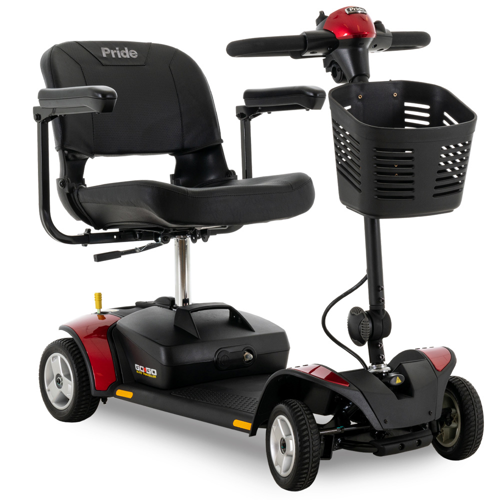 Red Pride Go Go Elite Traveller four-wheel mobility scooter